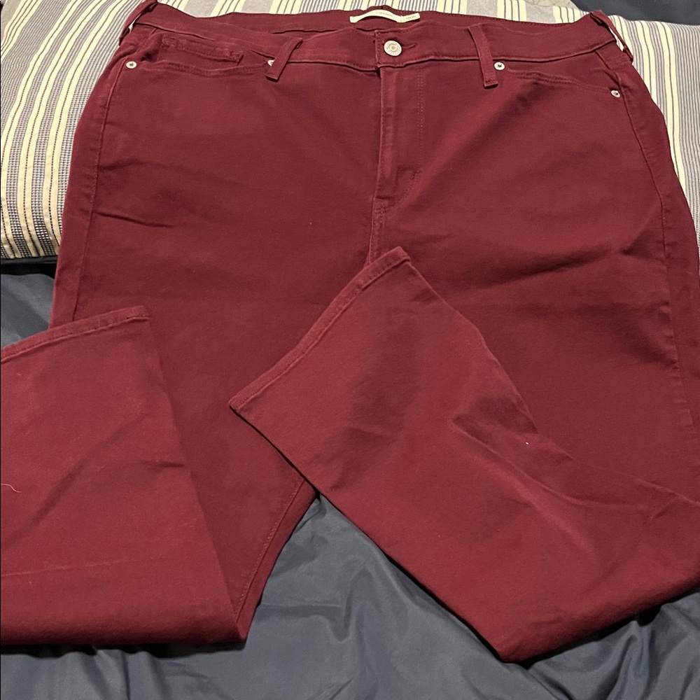 Levi's Burgundy Straight-Leg Pants